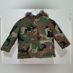 NWOT Polo Ralph Lauren Camouflage Water Resistant Down Parka Jacket